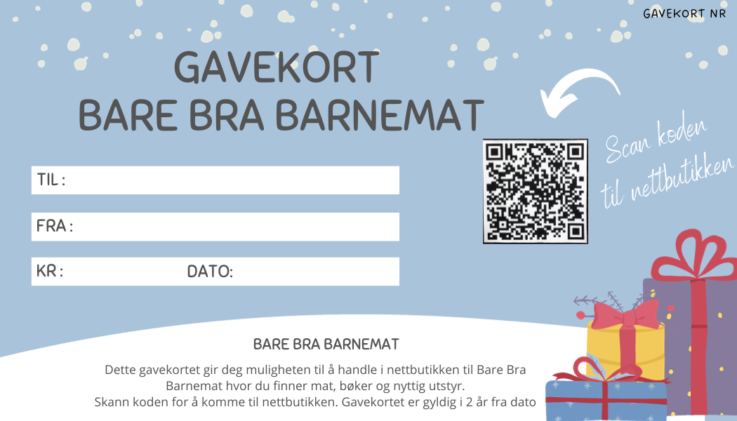 Gavekort hos Bare Bra Barnemat