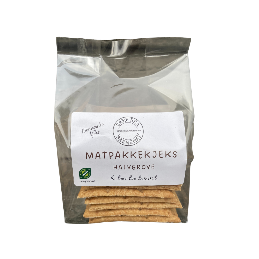 Matpakkekjeks – halvgrove (6 pakker) fra 15. mars 474 kr