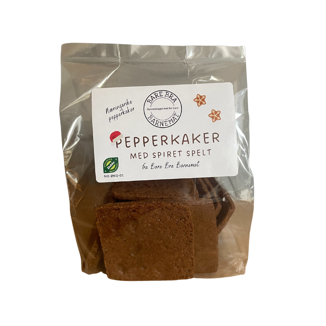 Pepperkaker med spiret spelt (4 poser a 150 g)