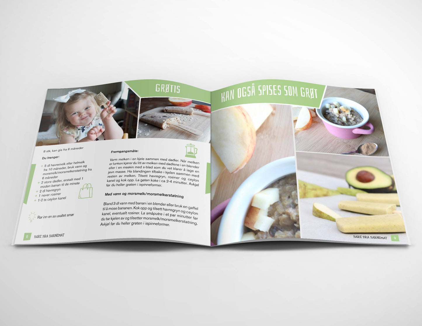 Sommerpakke beige (is og smoothiebok, beige isform og sjokolade)