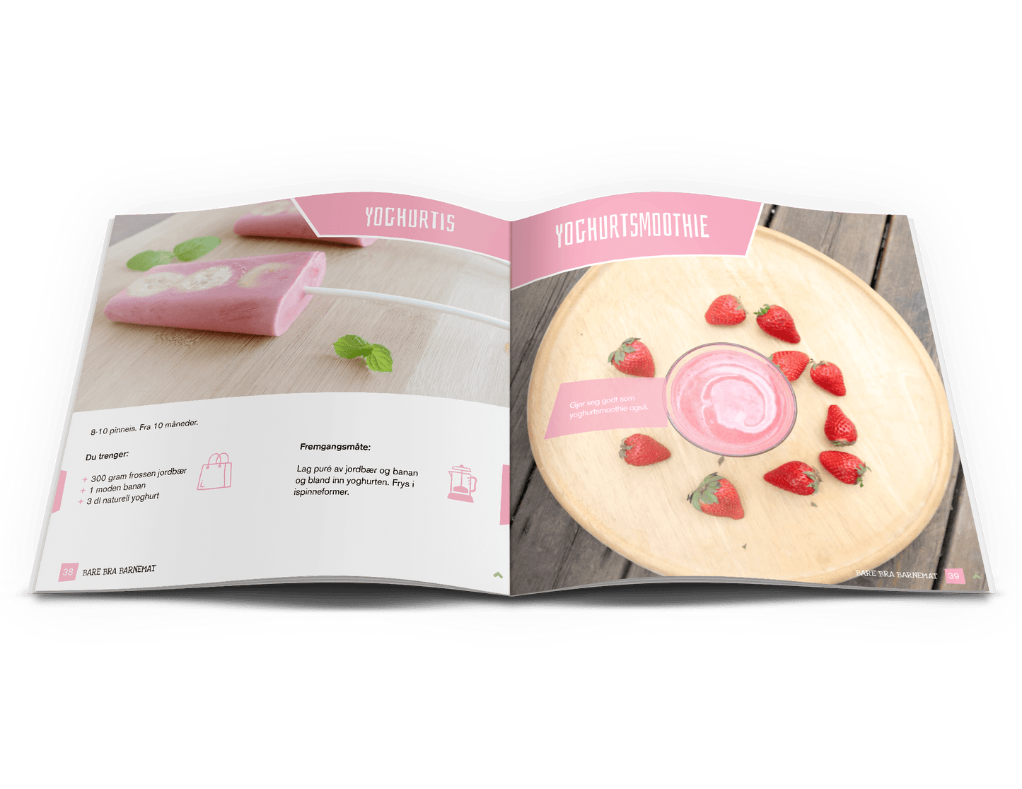 Sommerpakke beige (is og smoothiebok, beige isform og sjokolade)