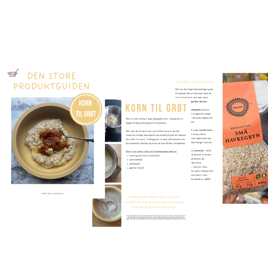 Bare Bra Barnemat produktguider [e-bøker] - gir deg oversikt over bra produkter fra butikken!
