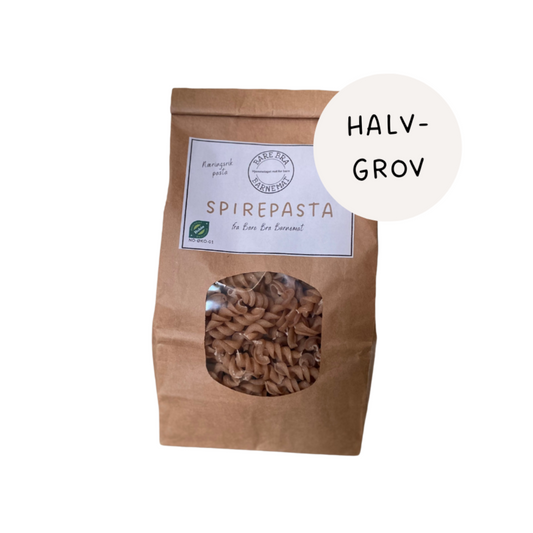 Spirepasta av spelt halvgrov (6 poser a 300 g)
