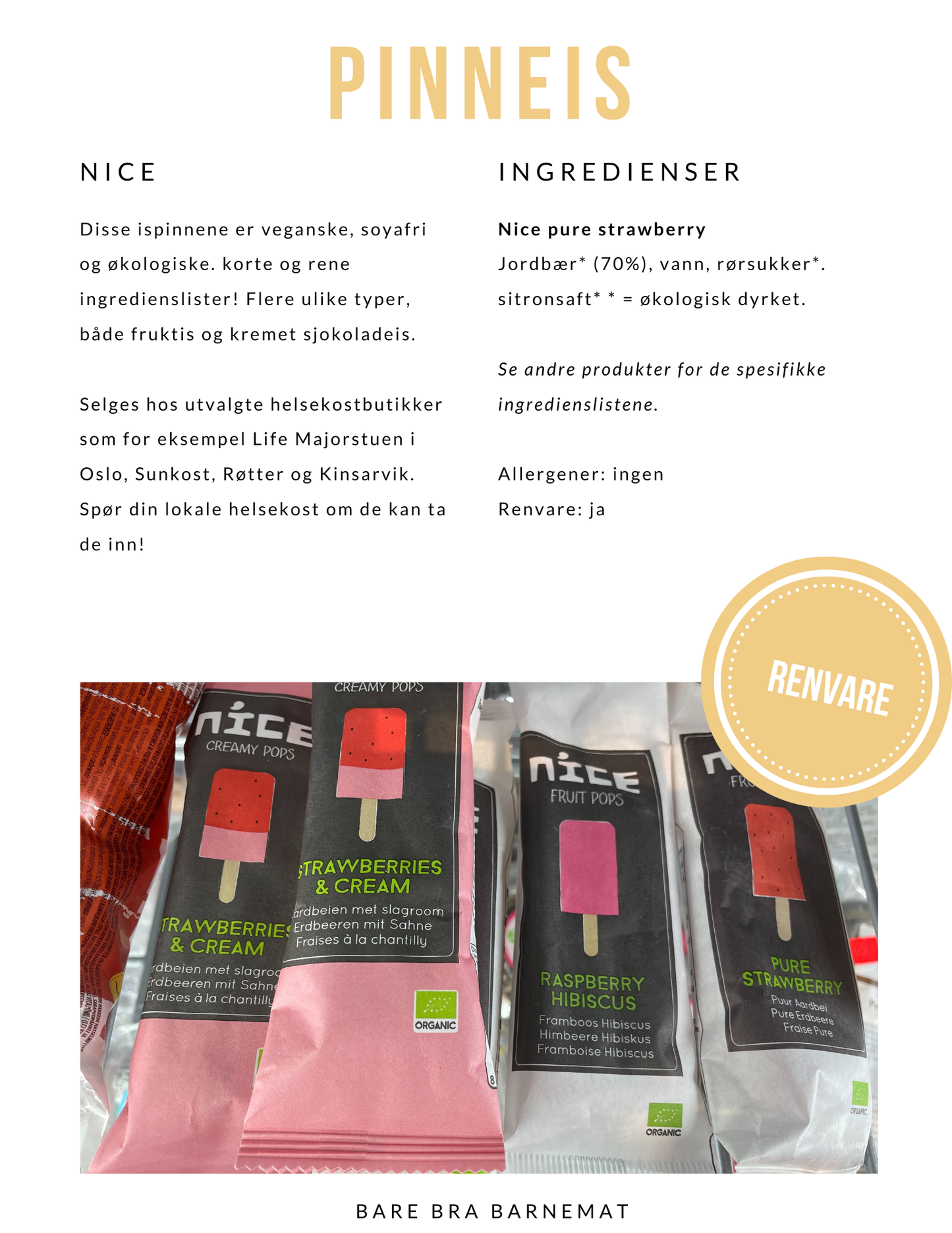 Bare Bra Barnemat - Produktguide is [e-bok]