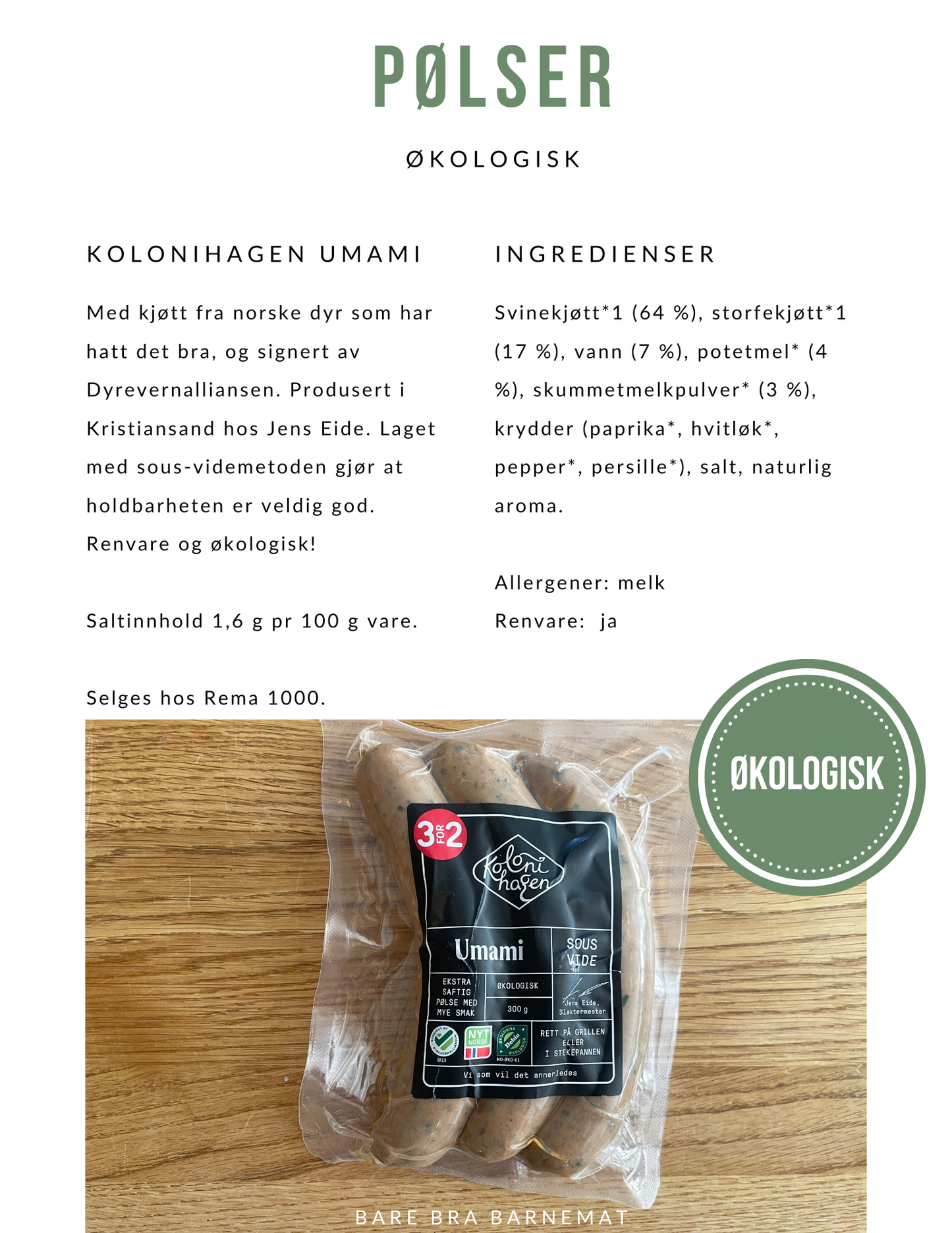 Bare Bra Barnemat - Produktguide grillmat [e-bok]